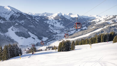 Der Skicircus Saalbach Hinterglemm Leogang Fieberbrunn zählt zu den größten zusammenhängenden Skigebieten Österreichs und bietet 270 Pistenkilometer in allen Schwierigkeitsgraden. © Andreas Putz