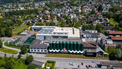 Drohnenbild der Fohrenburger Brauerei.