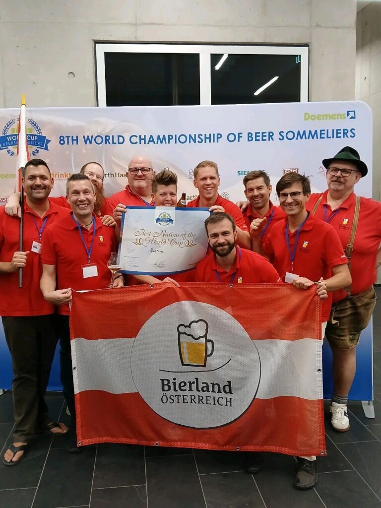 Das österreichische Nationalteam: Best Nation of the World Cup of Beersommeliers. (C) Bierland Österreich
