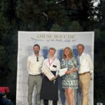 Das perfekte Sekt-Service powered by Schlumberger: Piroska Payer, Amuse Bouche, Paul Kitzmüller, Schlumberger, Stefan Valenta, Sans Souci Wien, Robert Wanko, Jury-Vorsitzender. © VOGUS/ Wolfgang Voglhuber