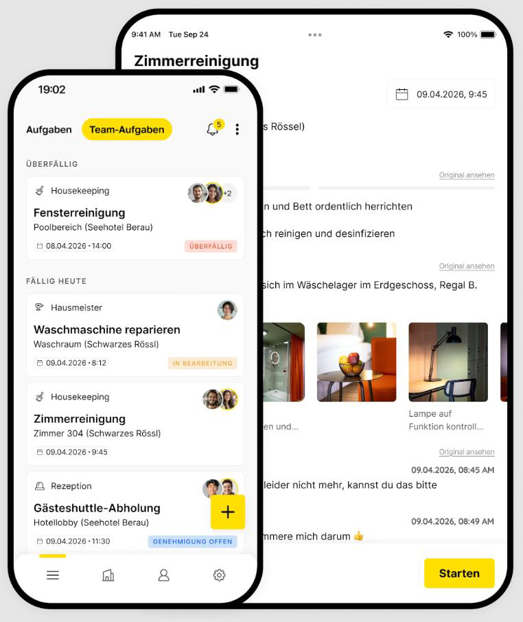 Ansicht der App.