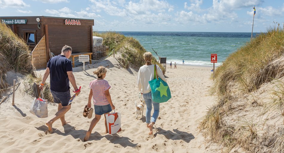 Familienausflug zum Strand in Rantum